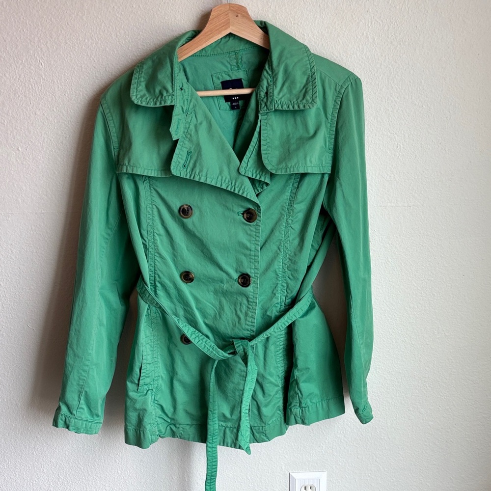 GAP Factory Vintage Green Spring Belted Jacket Large